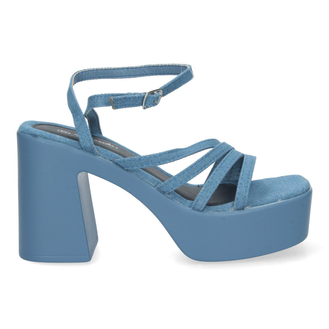 Sandalias de plataforma de mujer con tiras en la pala