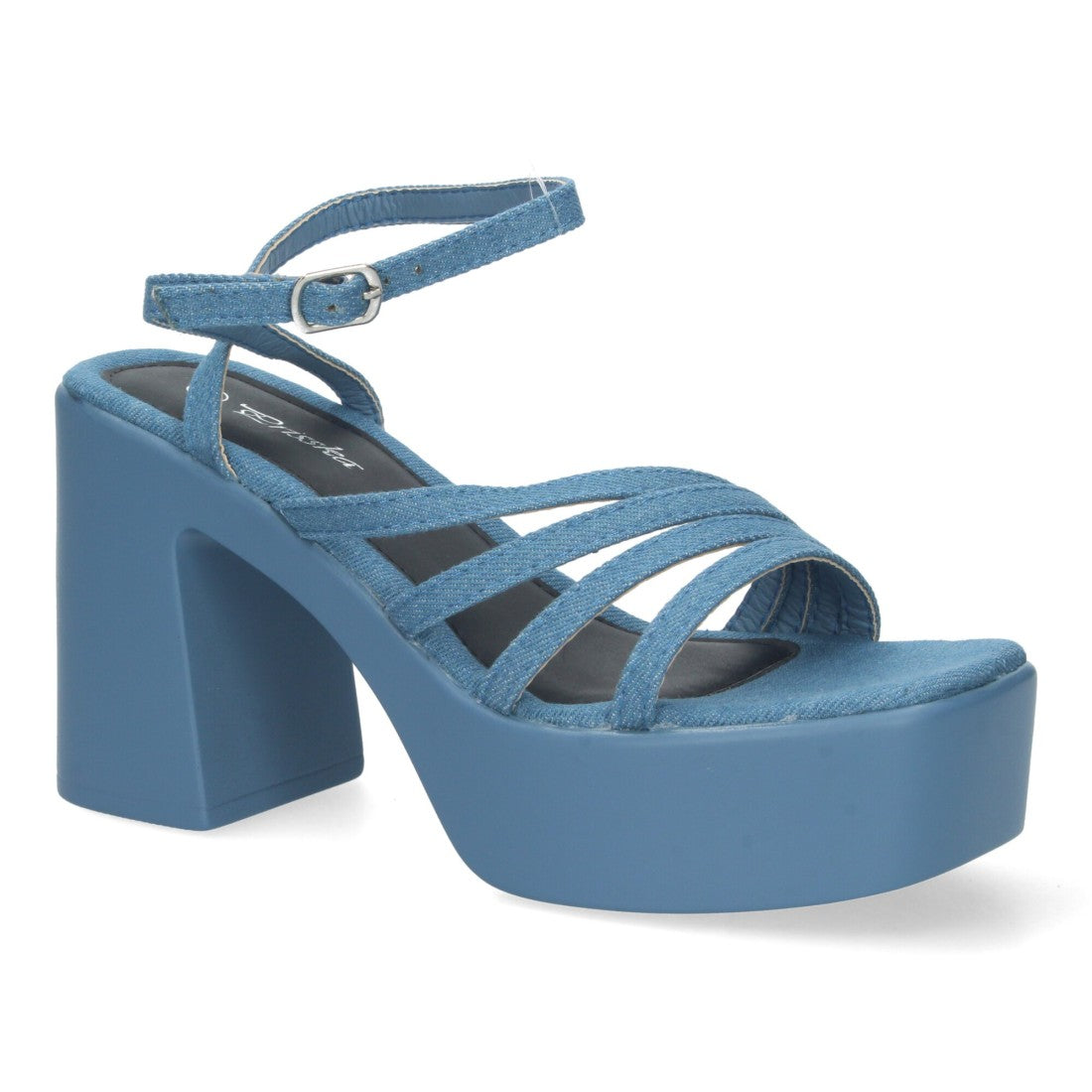 Sandalias de plataforma de mujer con tiras en la pala