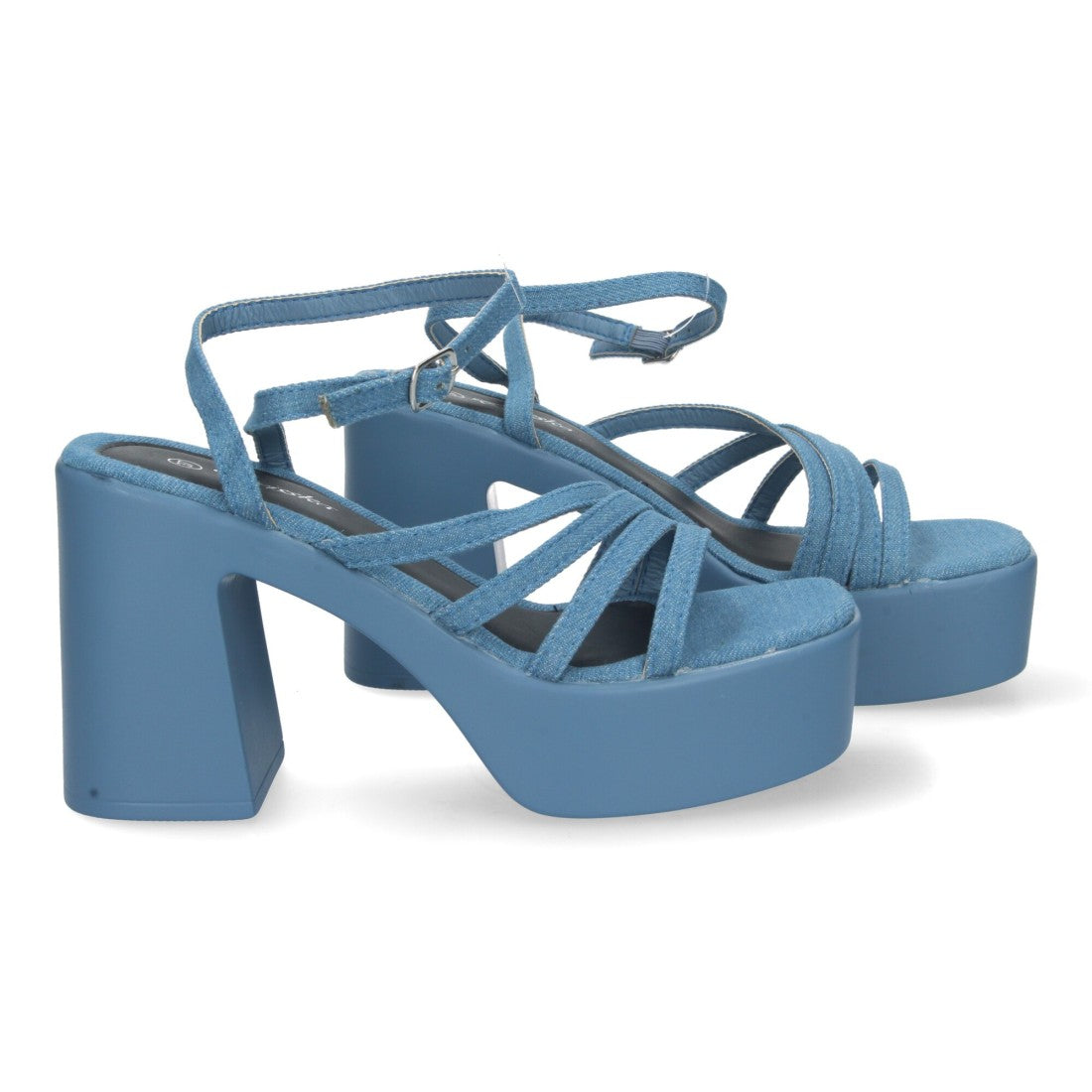 Sandalias de plataforma de mujer con tiras en la pala
