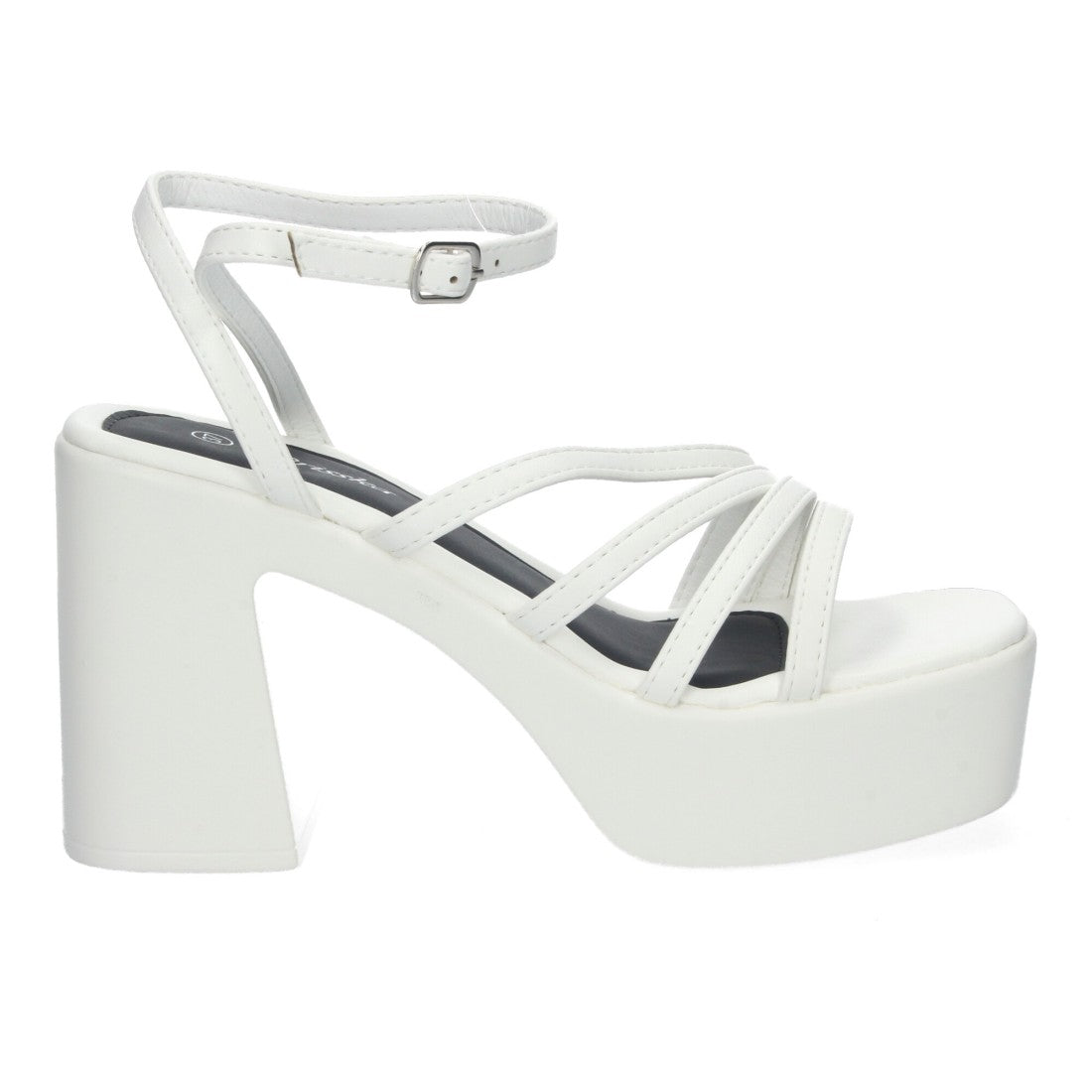Sandalias de plataforma de mujer con tiras en la pala