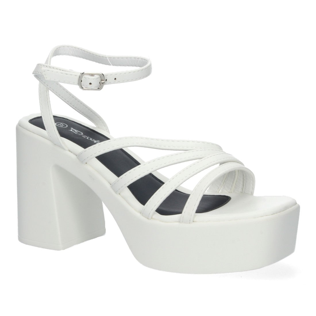 Sandalias de plataforma de mujer con tiras en la pala