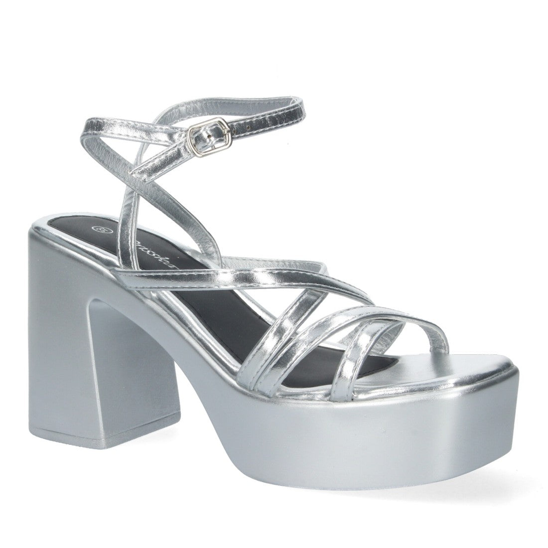 Sandalias de plataforma de mujer - Plata
