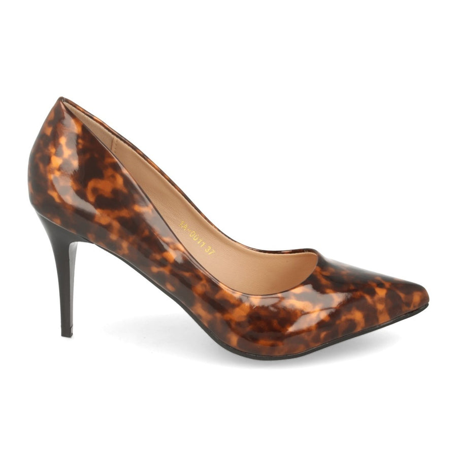 Zapato de salon de mujer con tacón de aguja - Marrón
