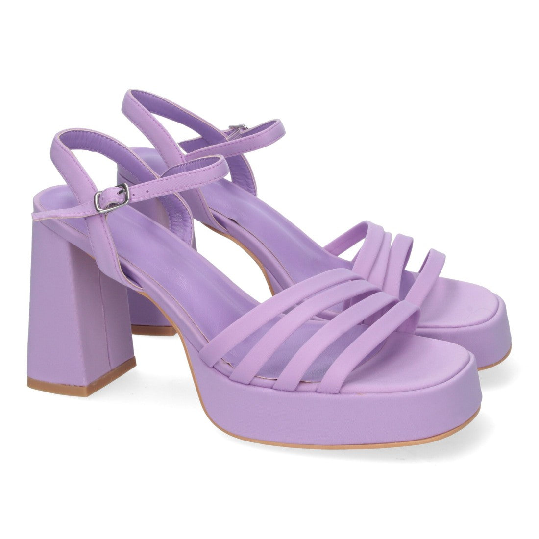 Sandalias elegantes de fiesta con tacón alto y plataforma