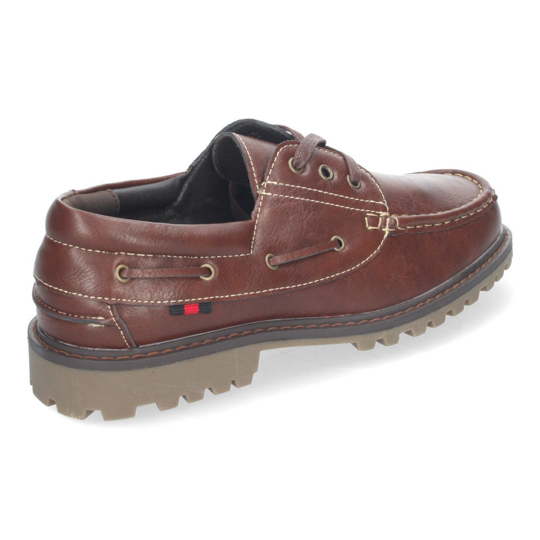 Mocasines elegantes de hombre con cosidos y cierre de cordones