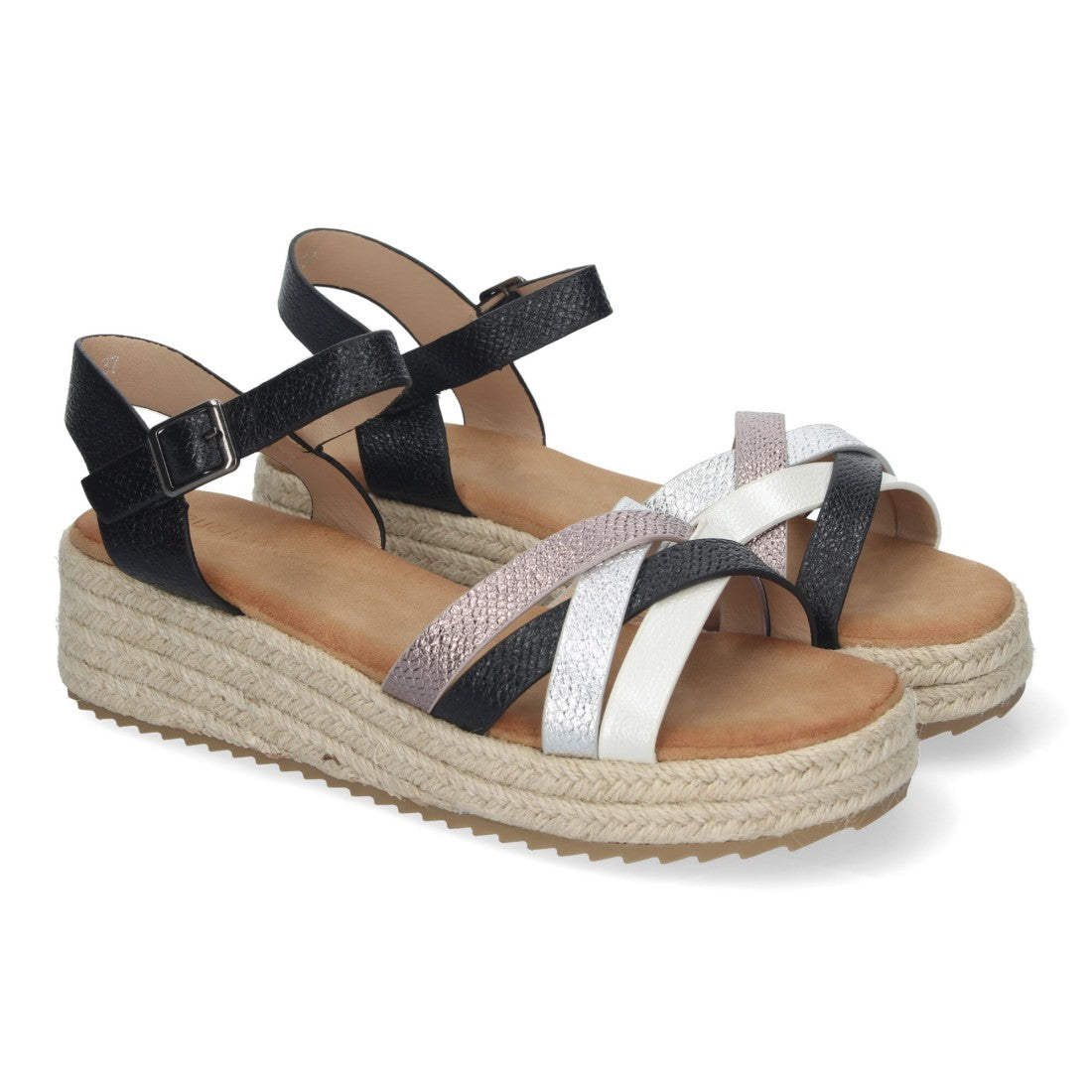 Sandalias planas de mujer con yute