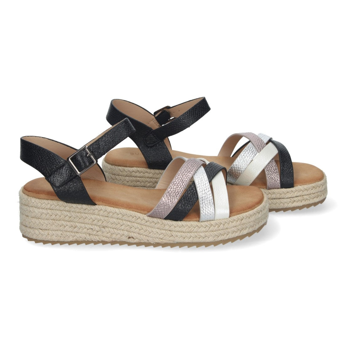 Sandalias planas de mujer con yute