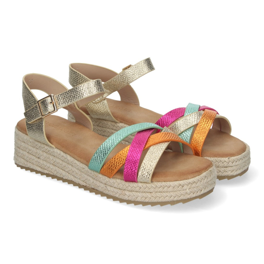 Sandalias planas de mujer con yute