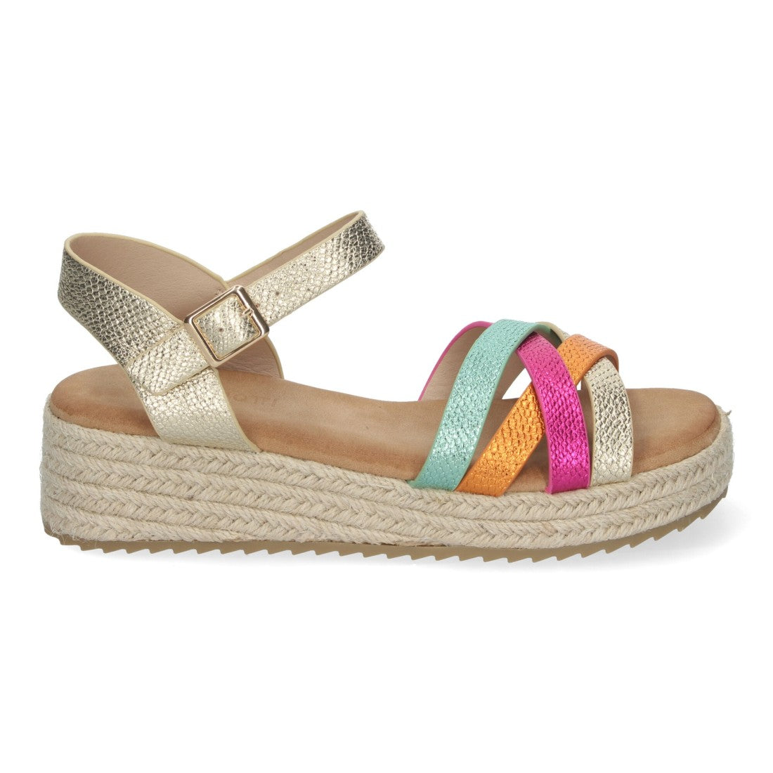 Sandalias planas de mujer con yute