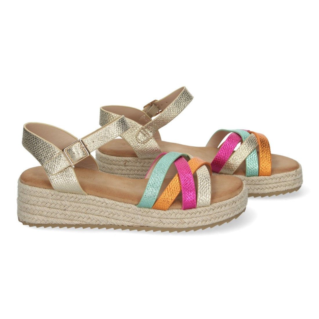 Sandalias planas de mujer con yute