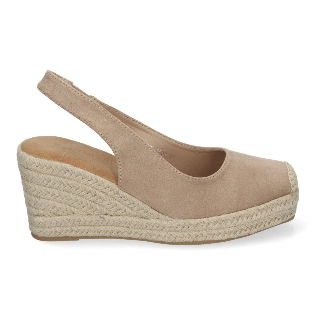 Sandalias de cuña de yute de mujer con cierre de hebilla ajustable