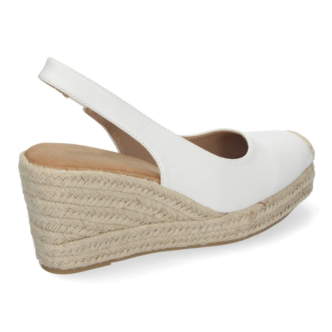 Sandalias de cuña de yute de mujer con cierre de hebilla ajustable