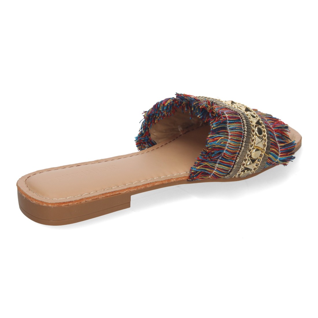 Sandalias planas de verano de mujer con adornos de flecos