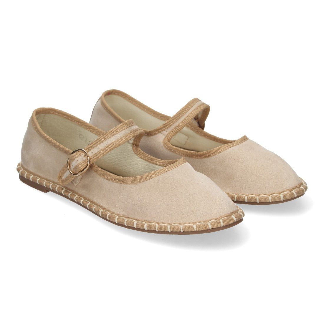 Alpargata veneciana de mujer con planas - Beige (Ref. YSD)