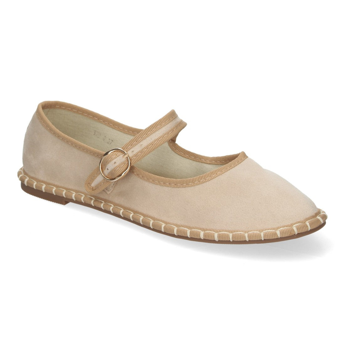 Alpargata veneciana de mujer con planas - Beige (Ref. YSD)