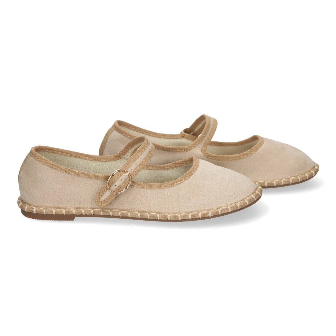 Alpargata veneciana de mujer con planas - Beige (Ref. YSD)