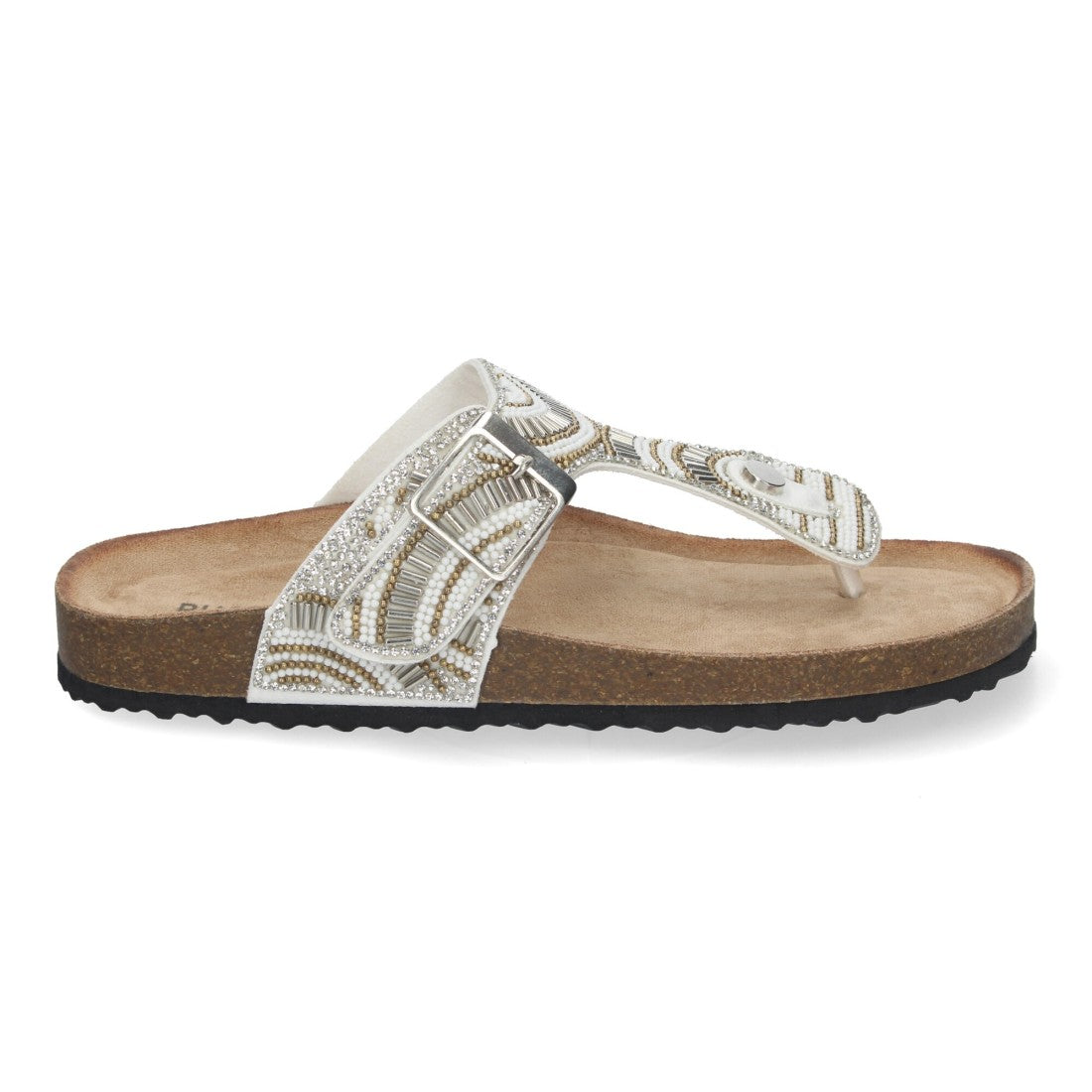 Sandalia plana de mujer - Blanco (Ref. AY-3067)