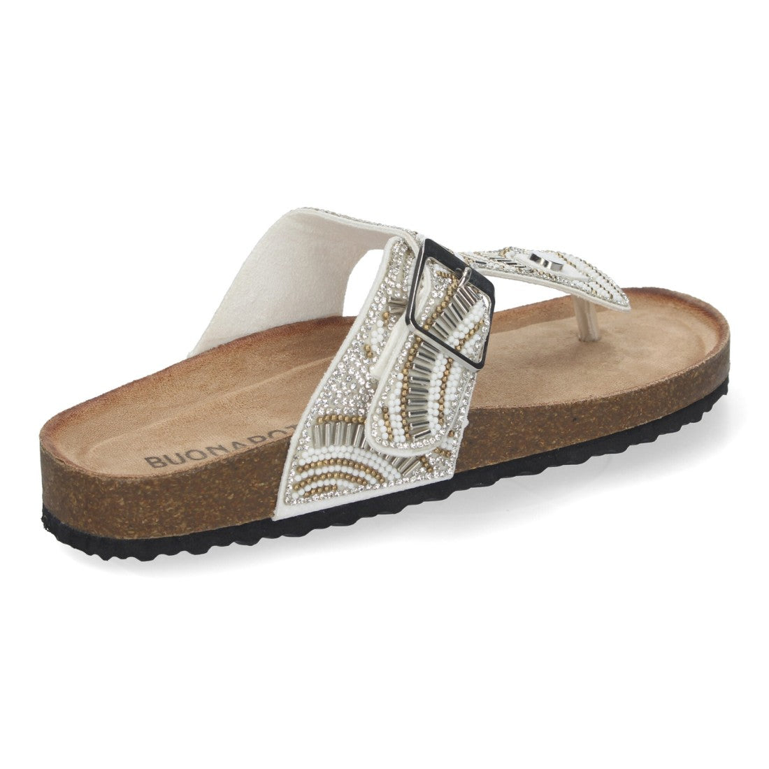 Sandalia plana de mujer - Blanco (Ref. AY-3067)
