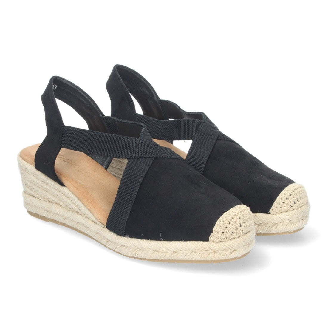 Sandalias de cuña de yute de mujer estilo elegante y casual