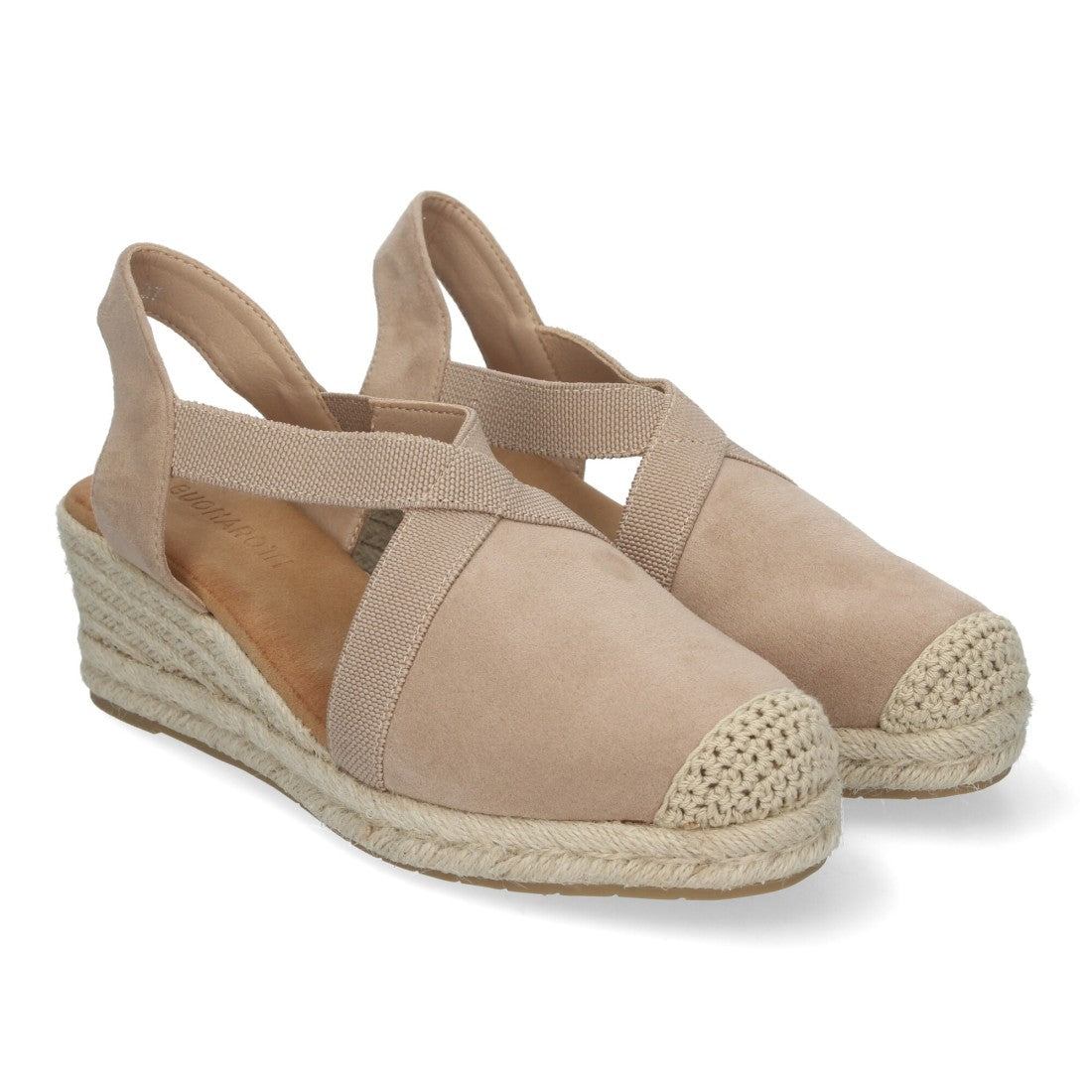 Sandalias de cuña de yute de mujer estilo elegante y casual