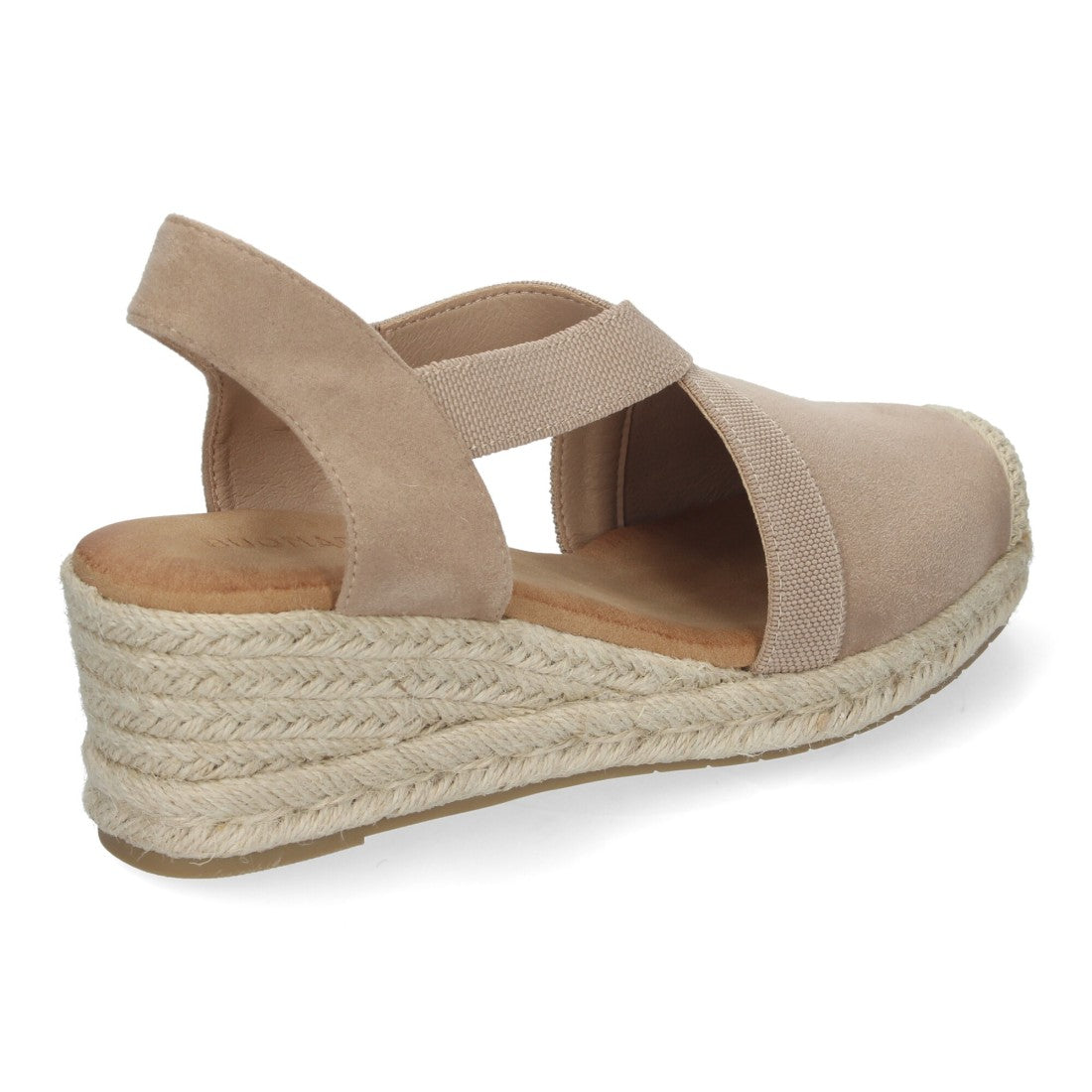 Sandalias de cuña de yute de mujer estilo elegante y casual