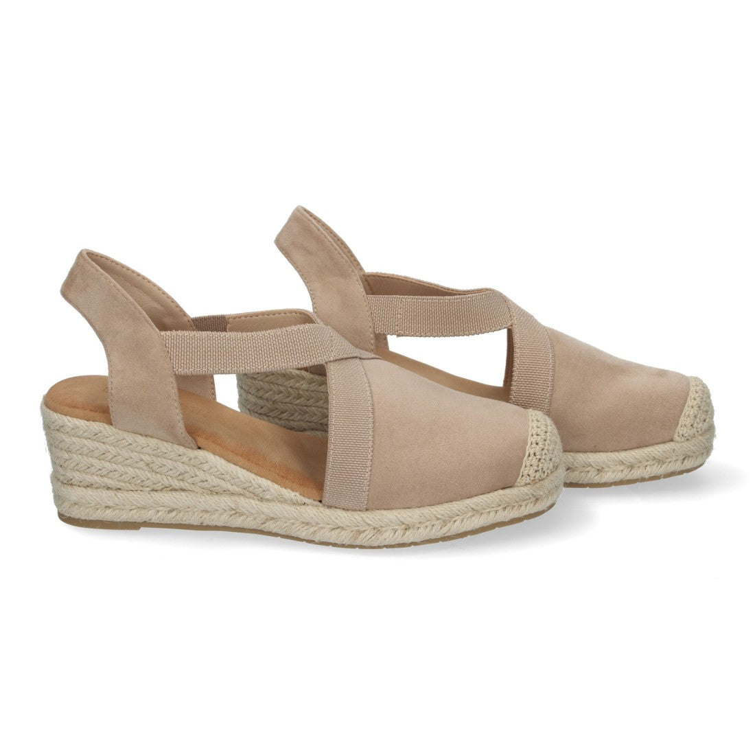 Sandalias de cuña de yute de mujer estilo elegante y casual