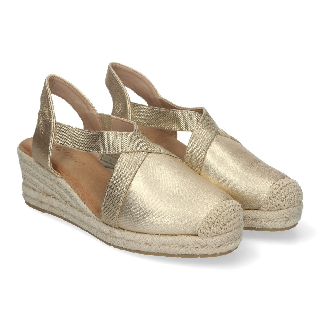 Sandalias de cuña de yute de mujer estilo elegante y casual