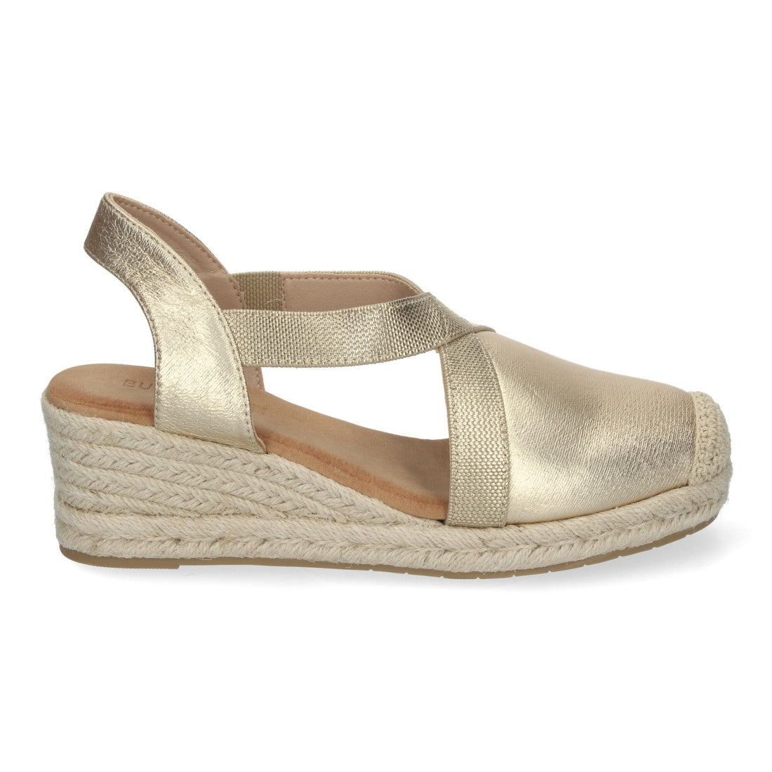 Sandalias de cuña de yute de mujer estilo elegante y casual