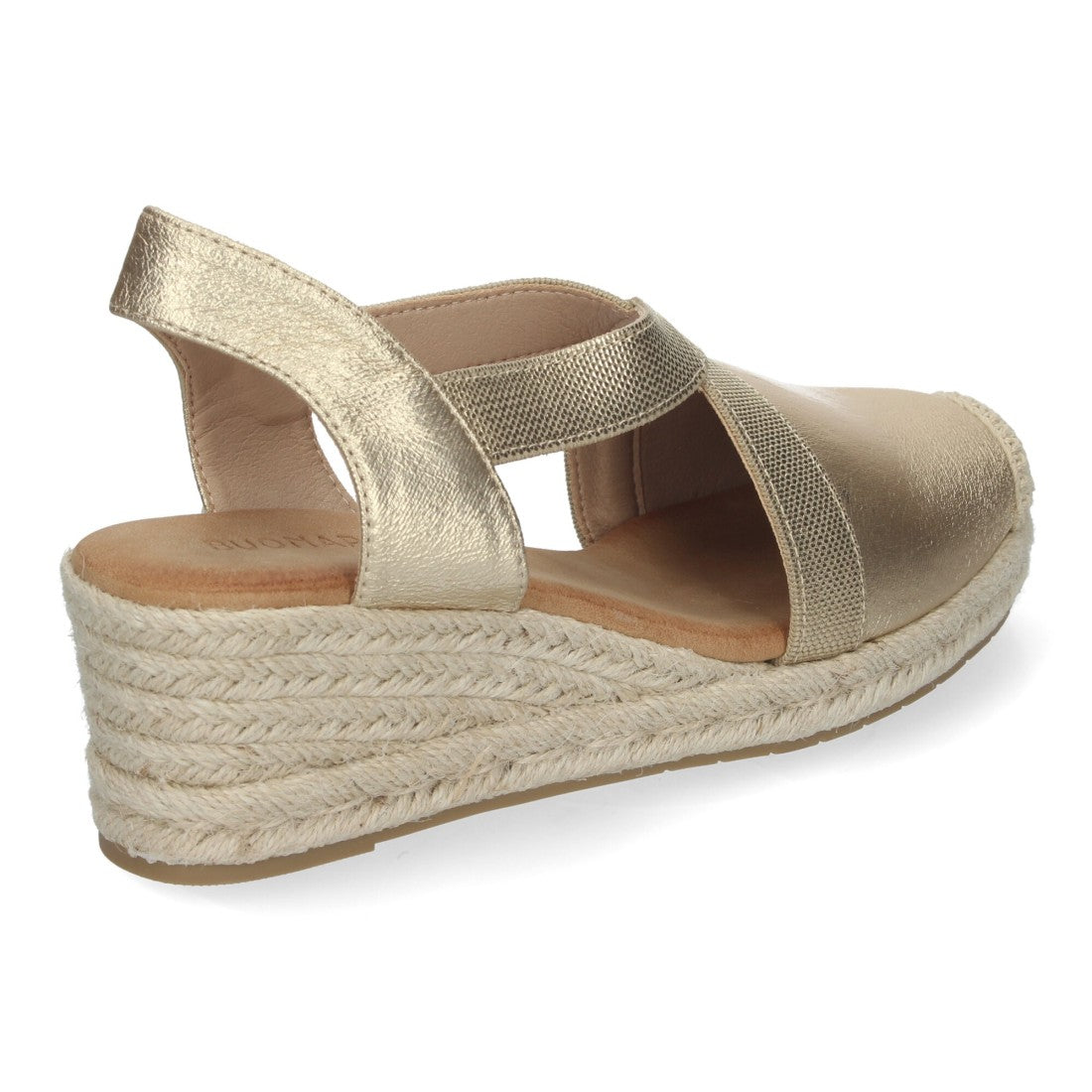 Sandalias de cuña de yute de mujer estilo elegante y casual