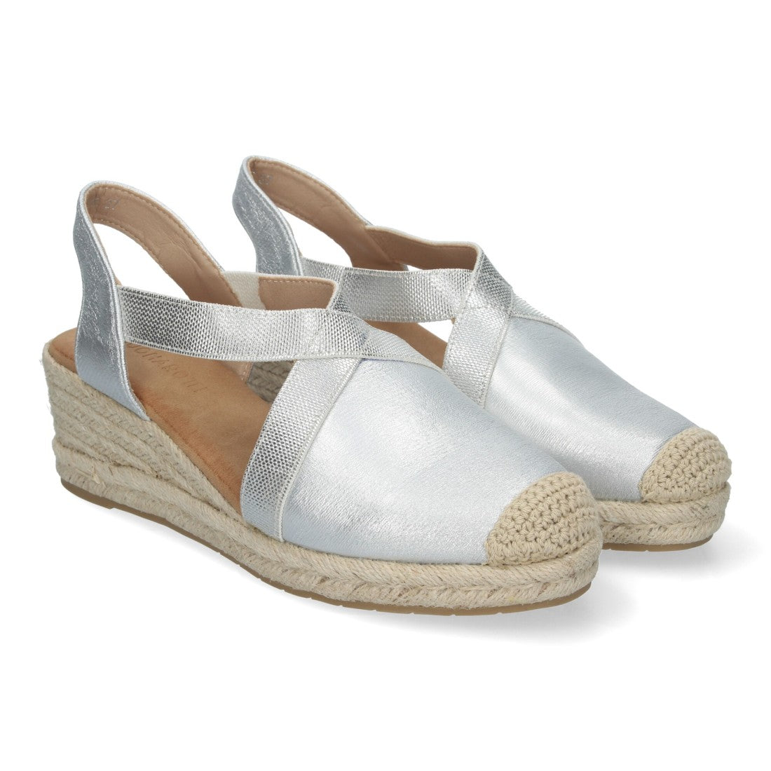 Sandalias de cuña de yute de mujer estilo elegante y casual
