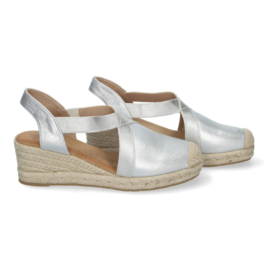 Sandalias de cuña de yute de mujer estilo elegante y casual