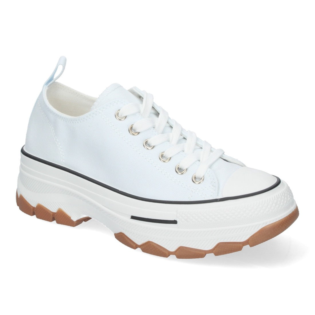 Zapatilla de plataforma de mujer con cierre de cordones