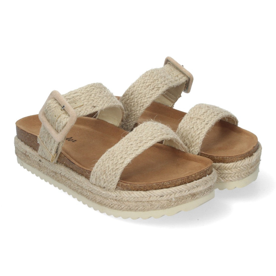 Sandalias de mujer con plataforma cómodas y elegantes - Beige