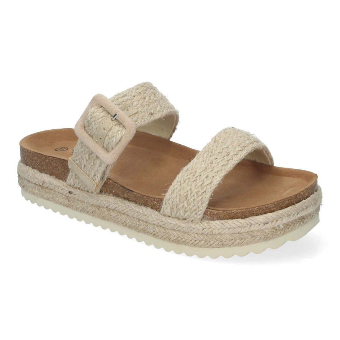 Sandalias de mujer con plataforma cómodas y elegantes - Beige