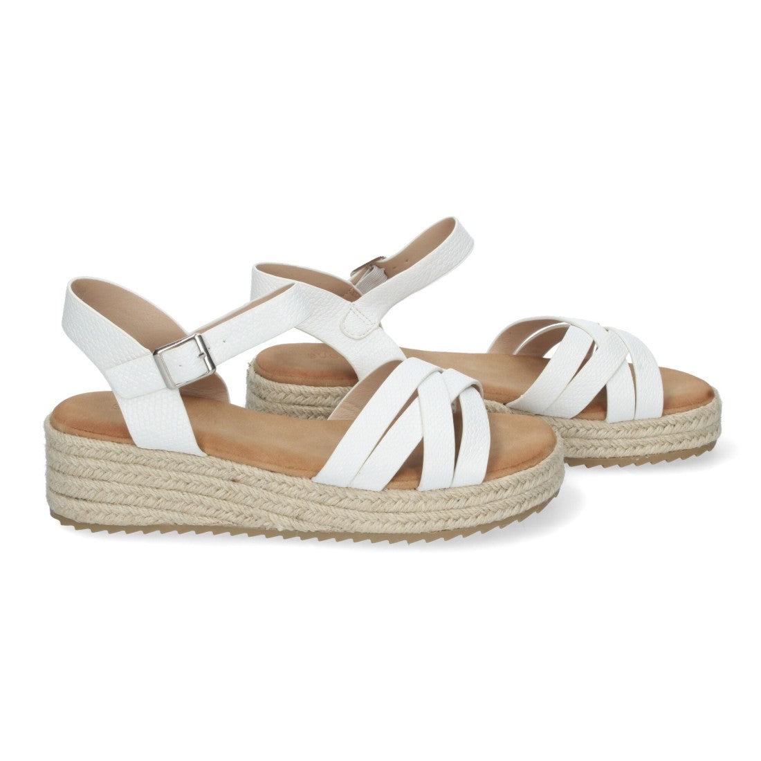 Sandalias planas de mujer con yute
