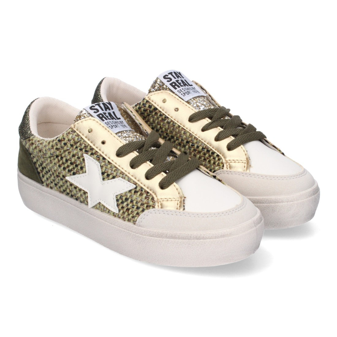 Zapatillas casual de mujer - Verde (Ref. 9015)