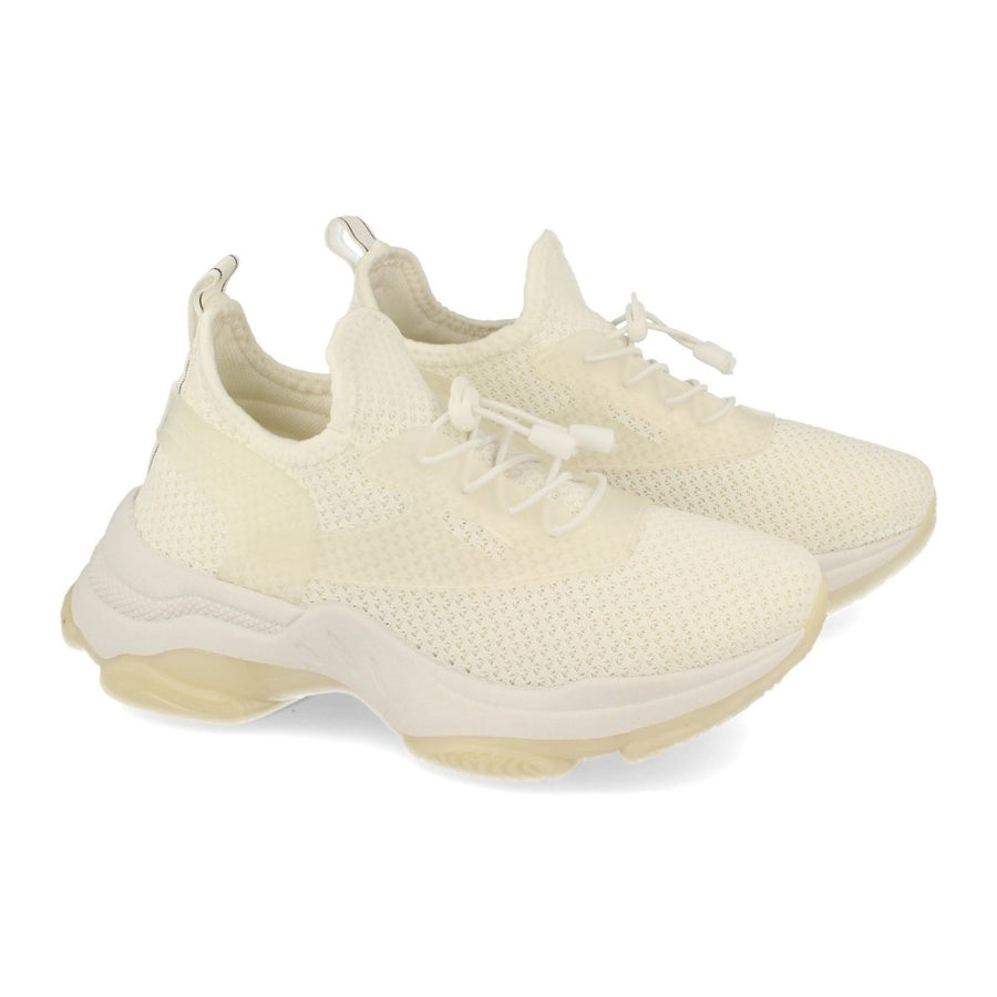 Zapatilla de mujer de material elástico y transparente