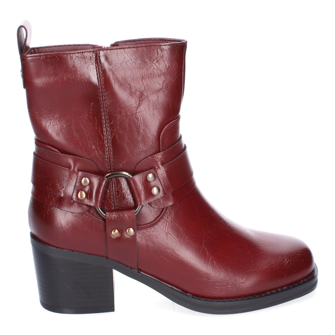 Botines de tacón de mujer con adorno de hebilla