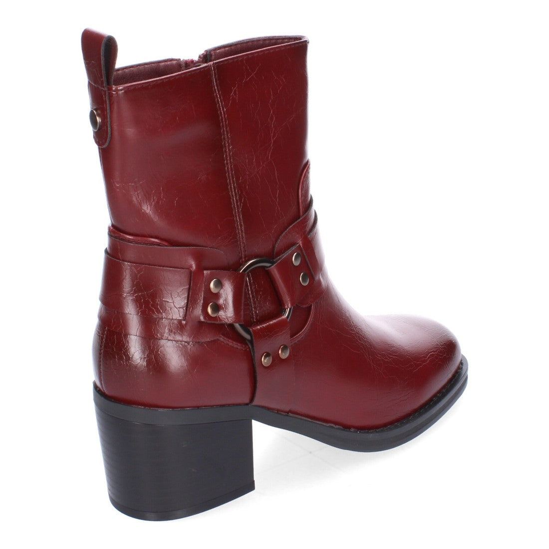 Botines de tacón de mujer con adorno de hebilla