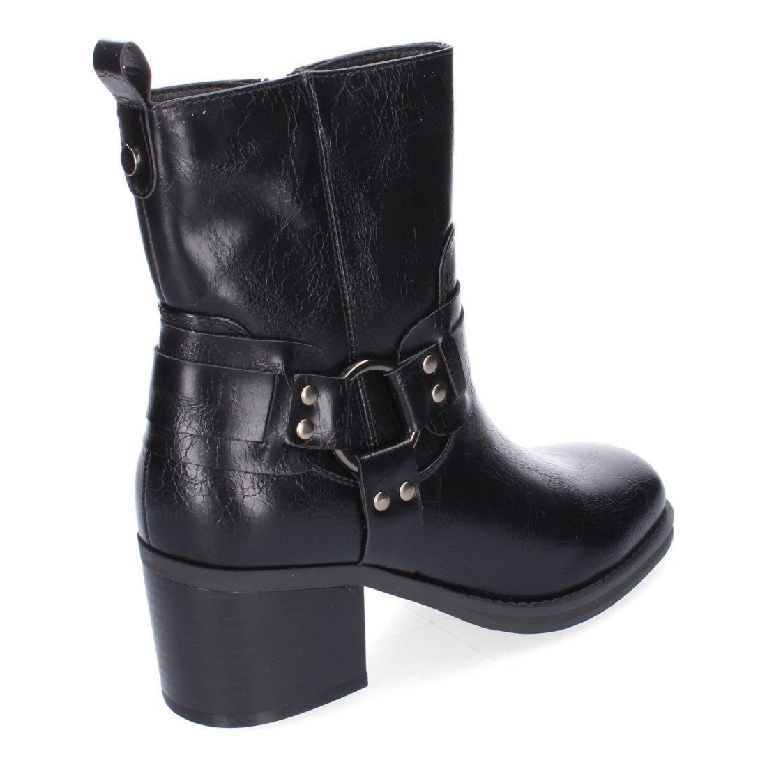 Botines de tacón de mujer con adorno de hebilla