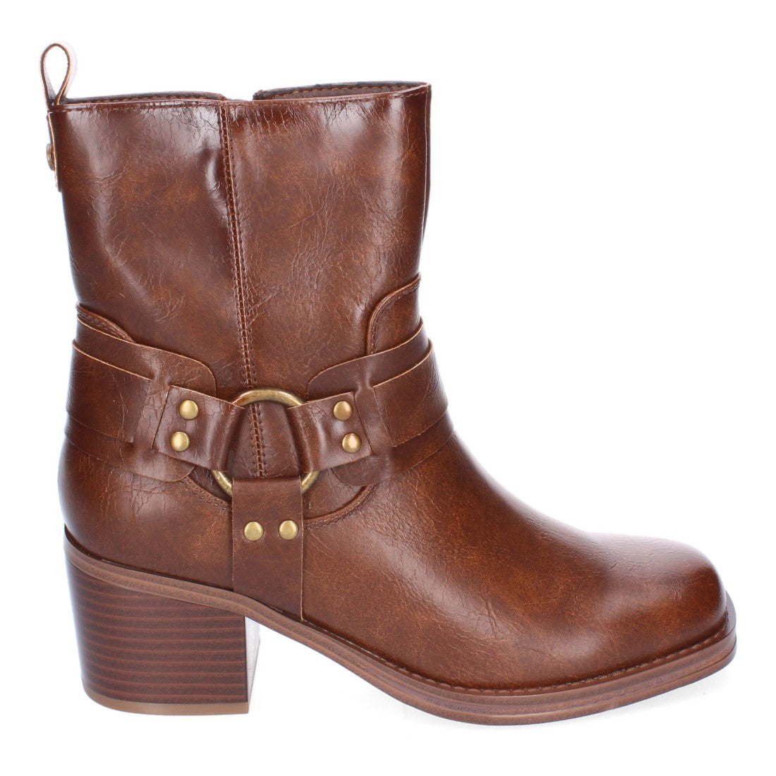 Botines de tacón de mujer con adorno de hebilla