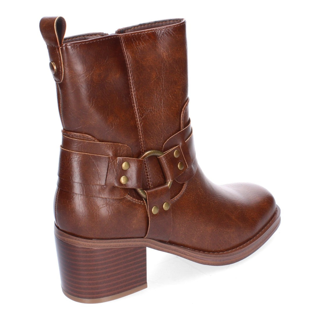 Botines de tacón de mujer con adorno de hebilla