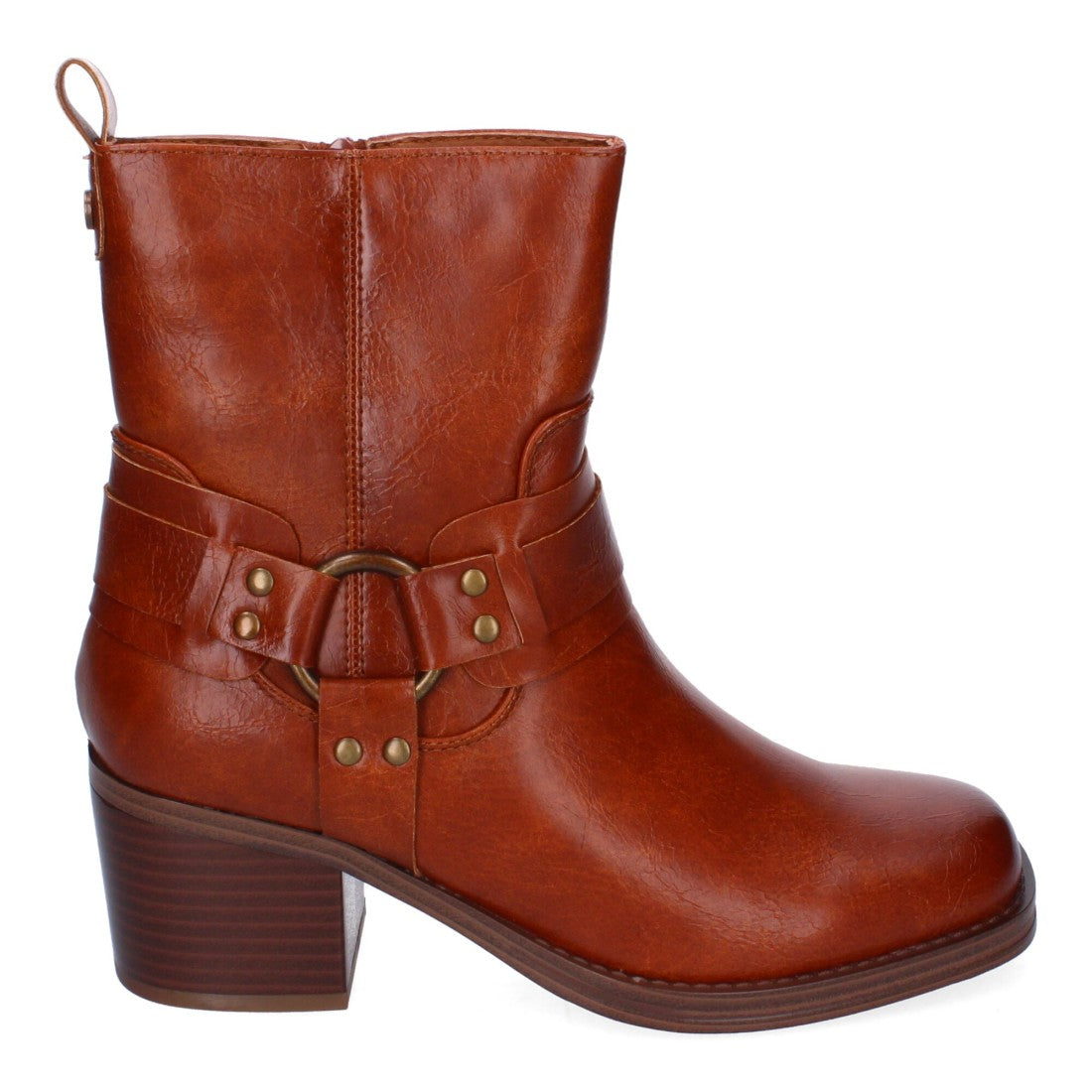 Botines de tacón de mujer con adorno de hebilla