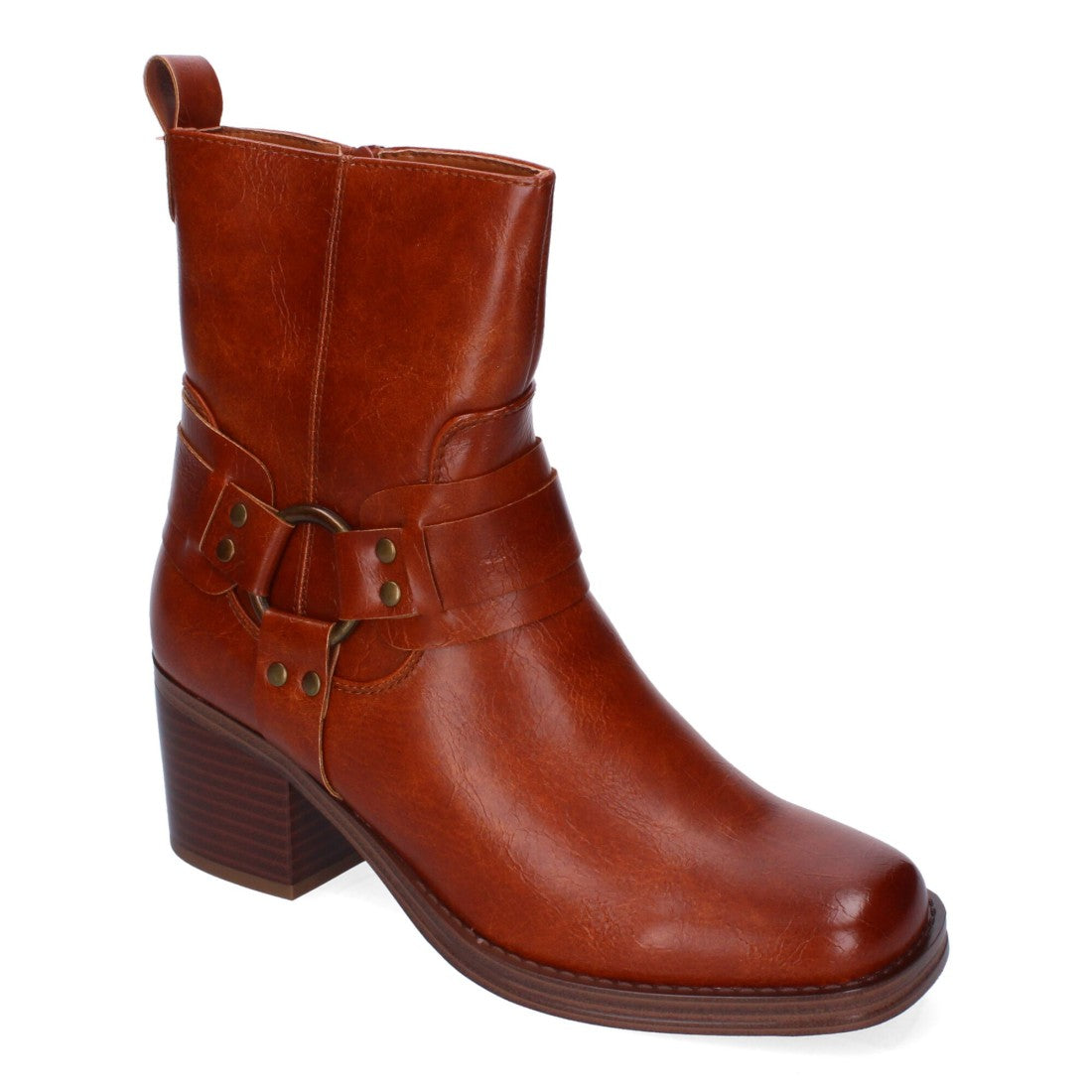 Botines de tacón de mujer con adorno de hebilla