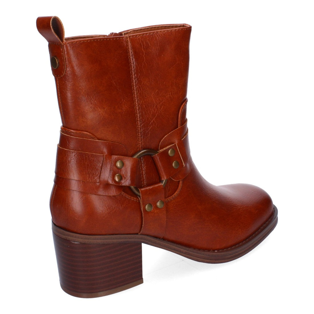 Botines de tacón de mujer con adorno de hebilla