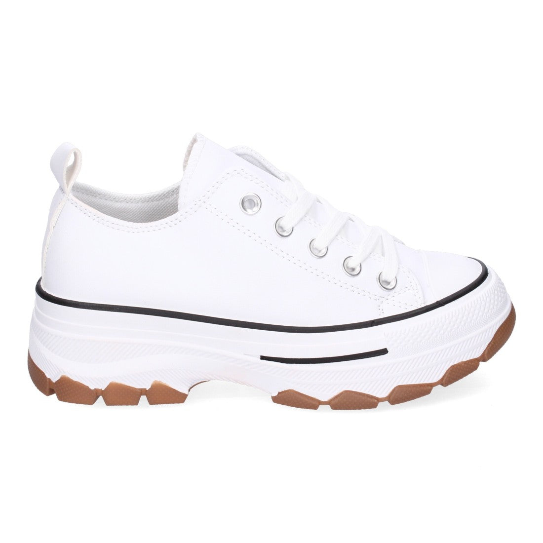 Zapatilla de plataforma de mujer con cierre de cordones