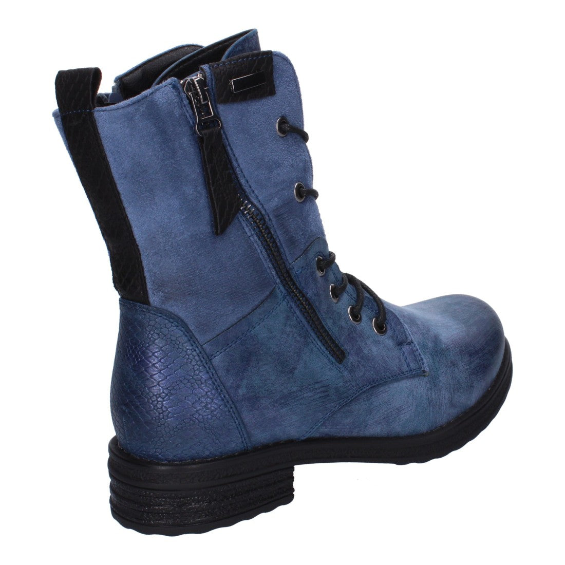 Botas cómodas de mujer con cierre de cordones y cremallera lateral