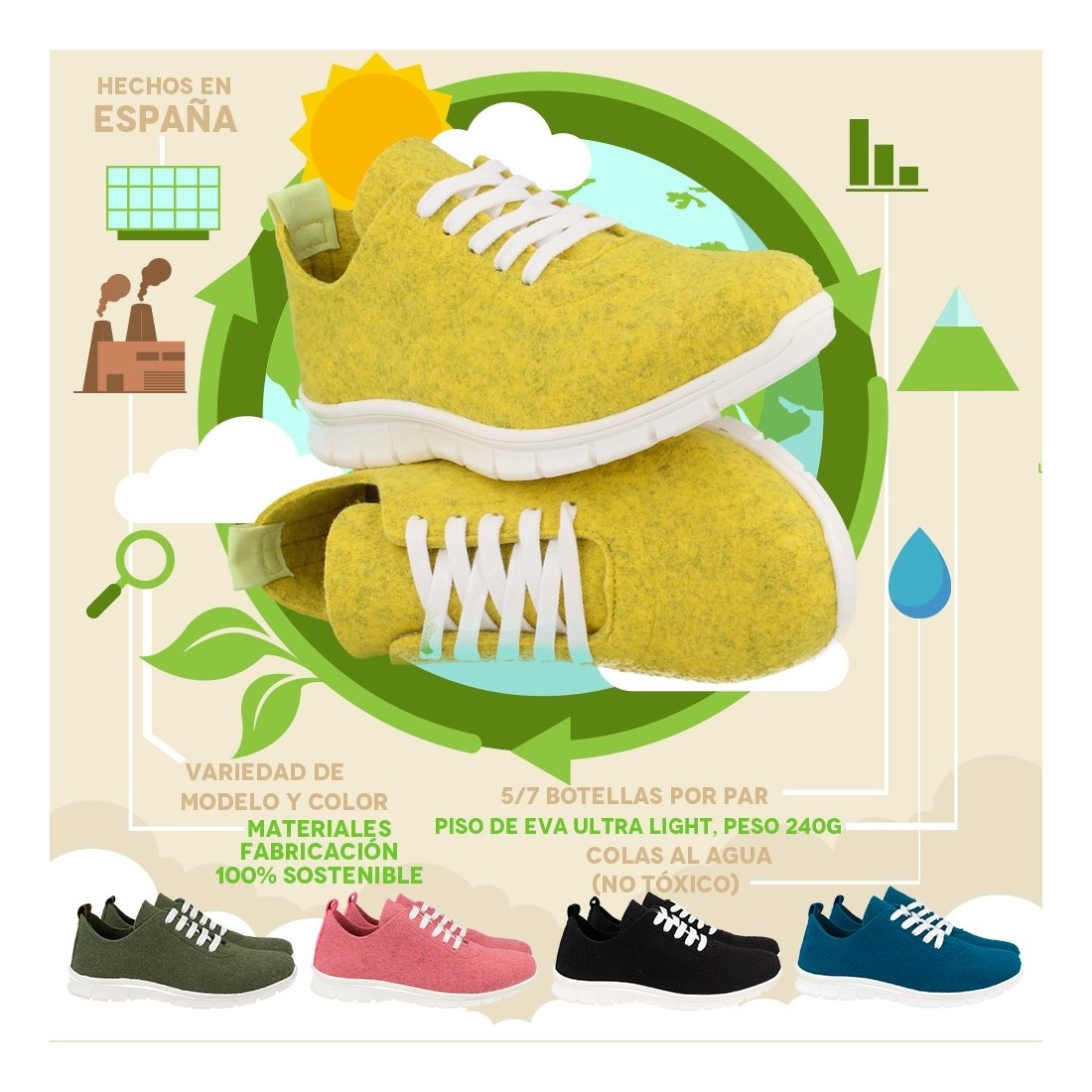 Zapatillas ecológicas de mujer