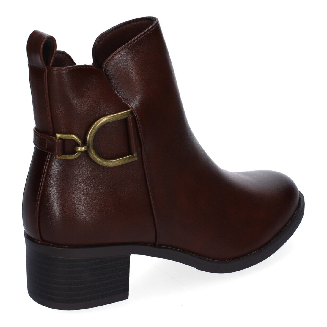Botines de tacón de mujer con detalle de hebilla