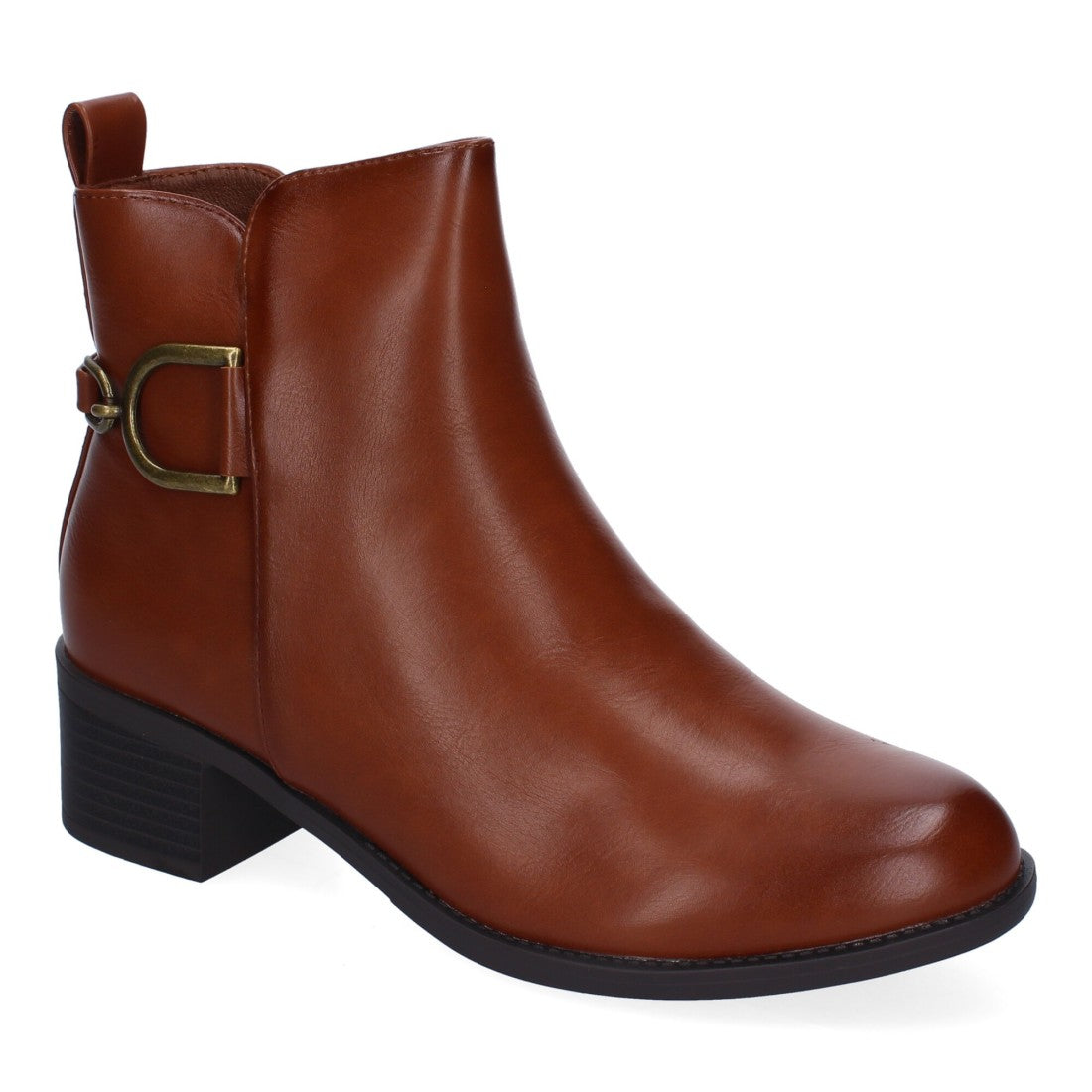 Botines de tacón de mujer con detalle de hebilla